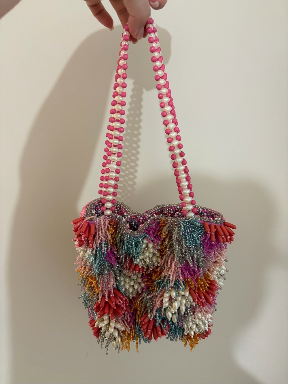 Vibrant Colour Beaded Mini Bag - Picture 5 of 9